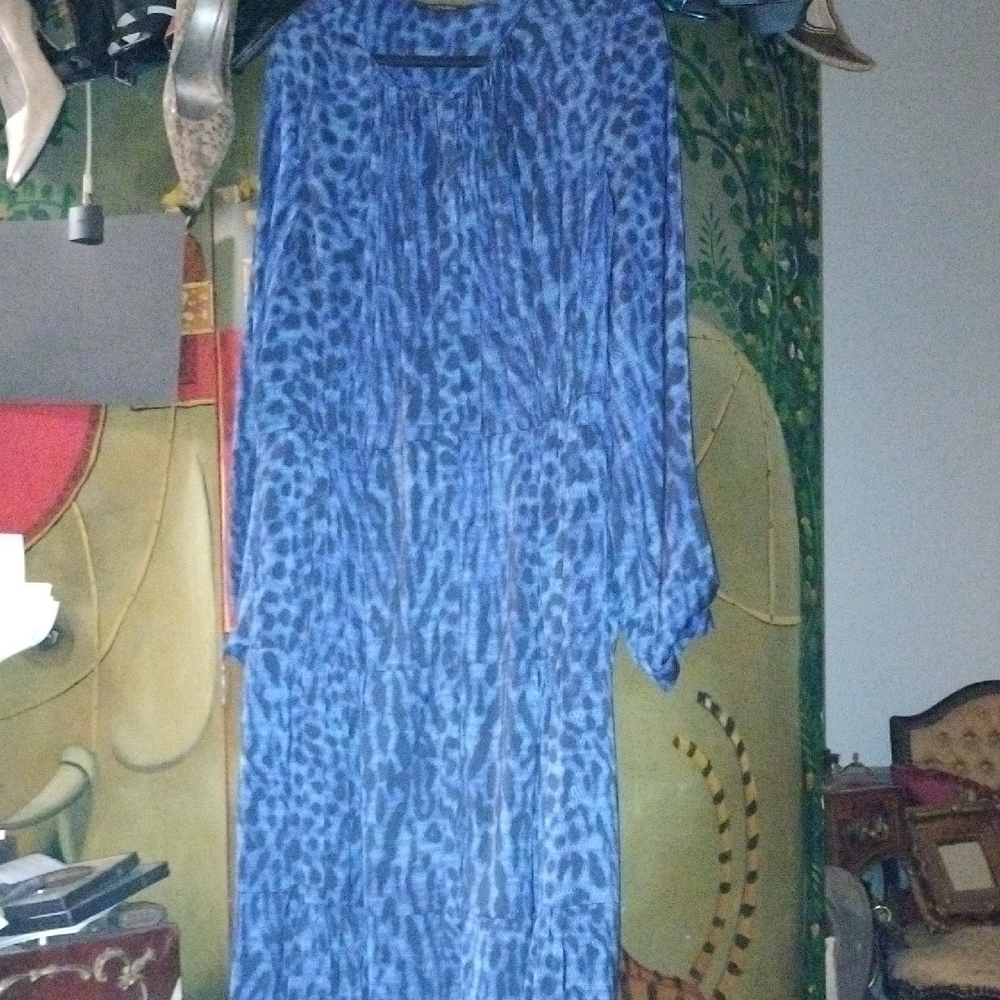 Kobi Halperin Blue Print Maxi Dress